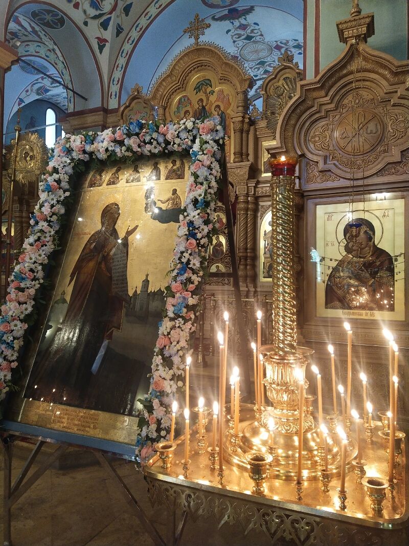 Боголюбская икона Божьей Матери принесена во Владимир