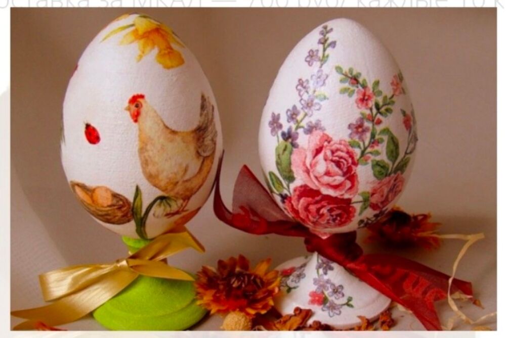 25 февраля - мастер-класс по художественной обработке деревянных яиц в стиле декупаж